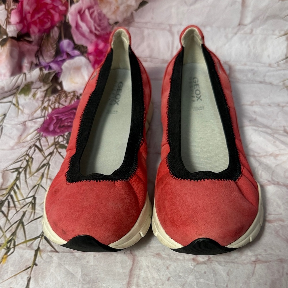 Geox Women's Coral Red Slip-On Shoes